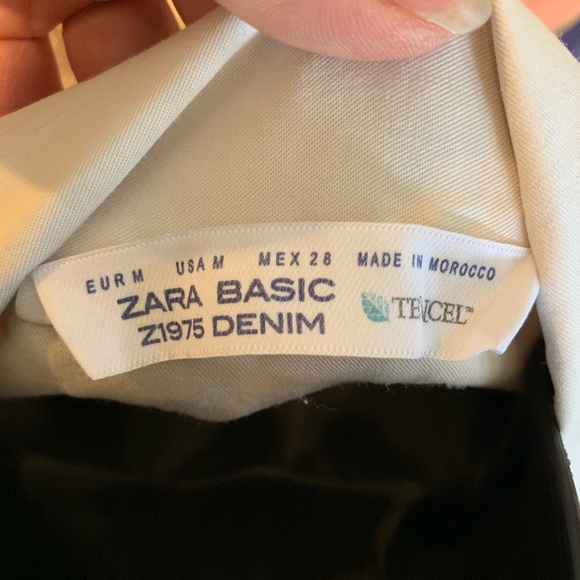 Zara White Bow Tie Neck Button Up Shirt - Picture 5 of 5